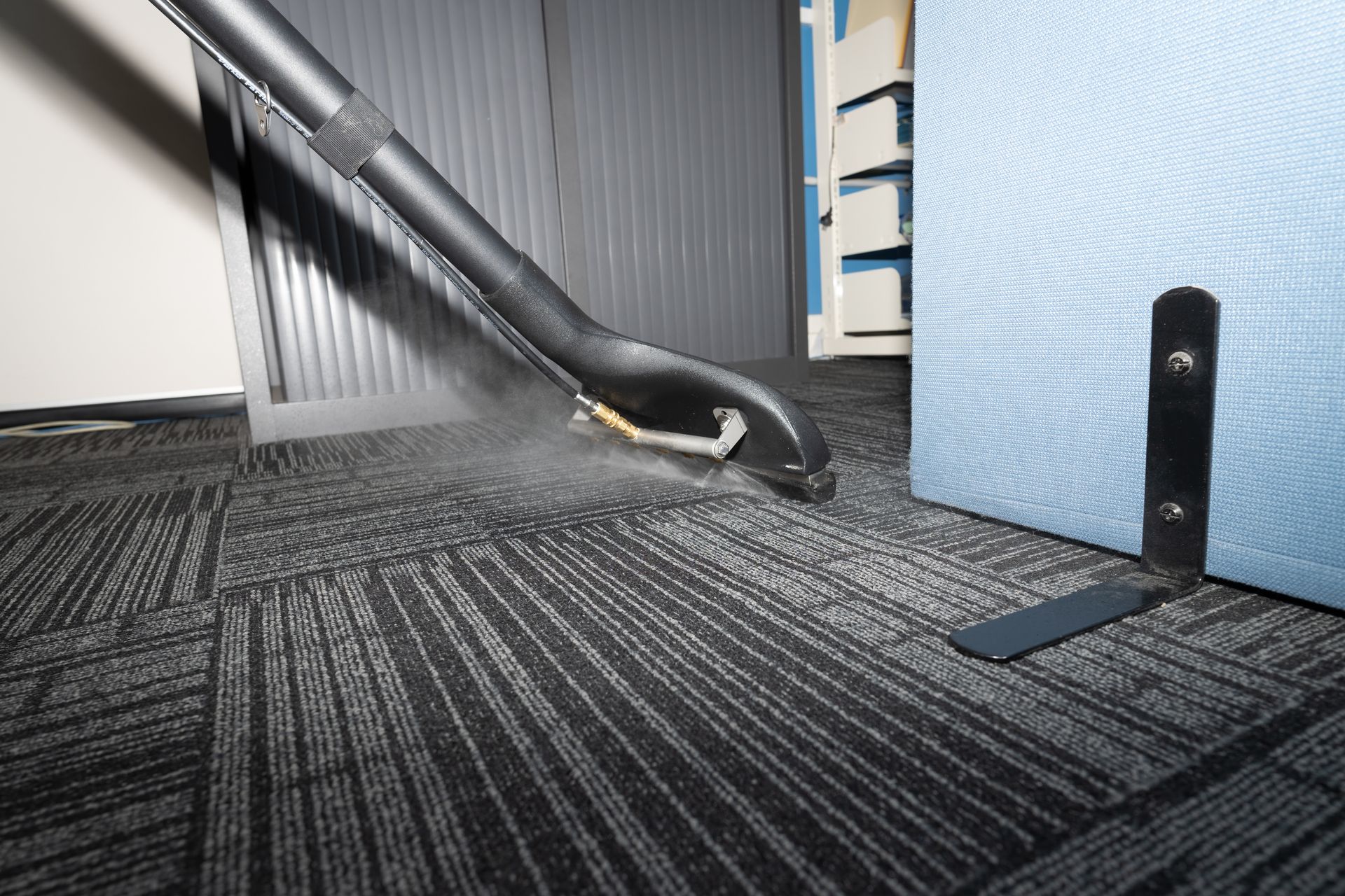 Professional steam carpet cleaning in action, using powerful equipment to effectively lift dirt and stains.
