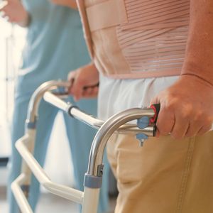 Elderly Using a Walker – Middlebury, IN – New Outlook Home Care of Northern IN LLC