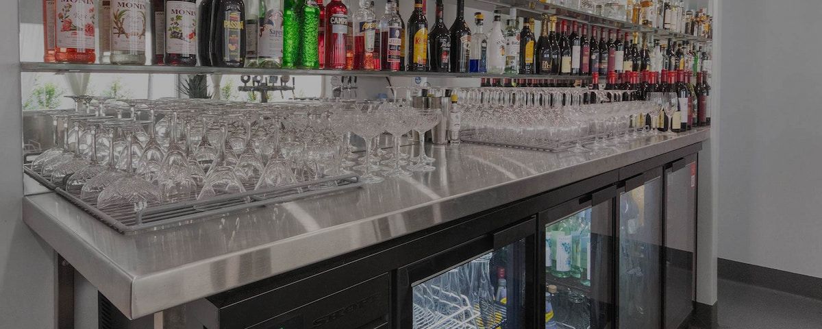 Kitchen Steel Cabinet With Glasses — Townsville Stainless Steel in Garbutt, QLD