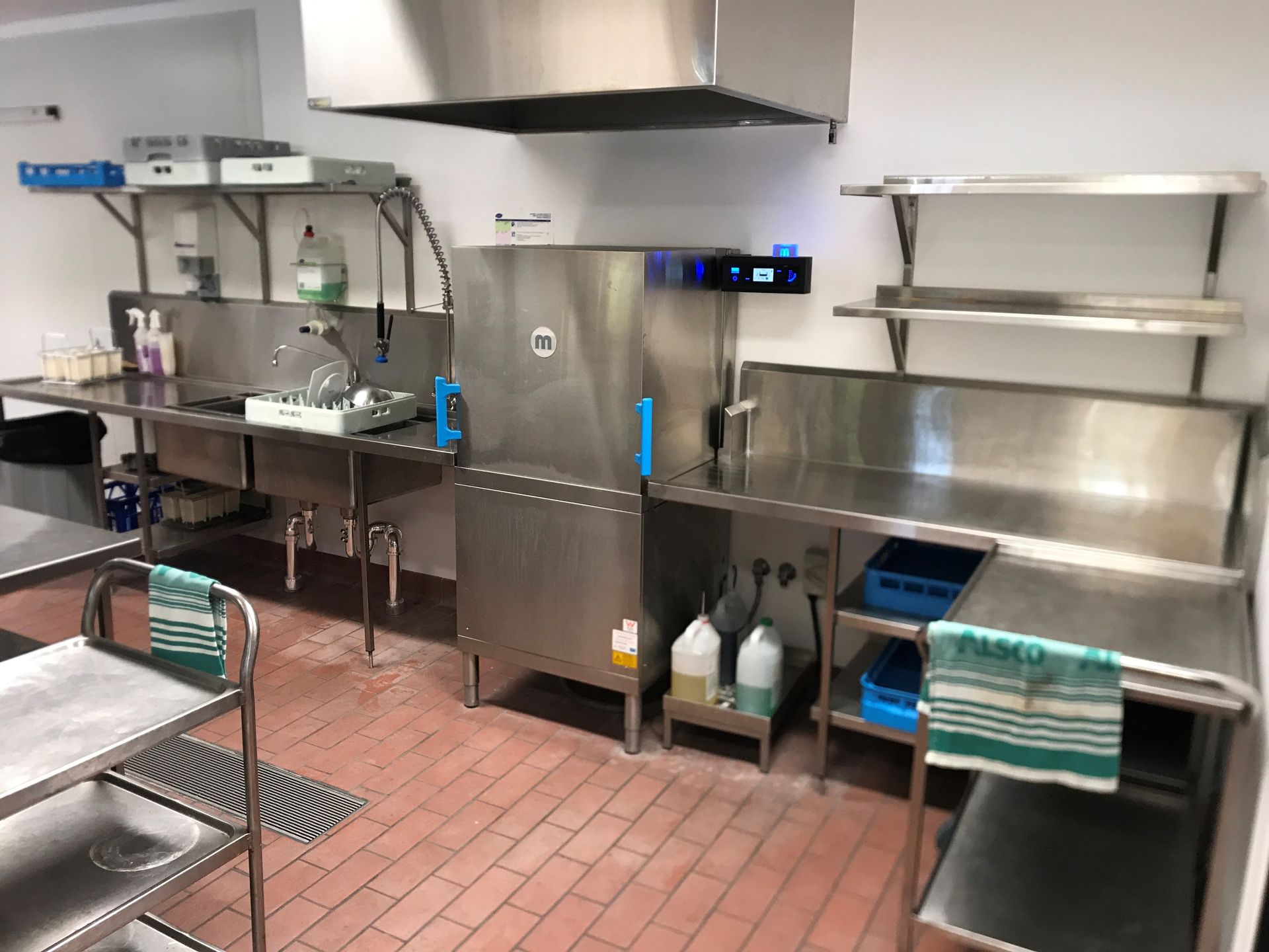 Commercial Kitchen With Stainless Steel Sinks — Townsville Stainless Steel in Garbutt, QLD