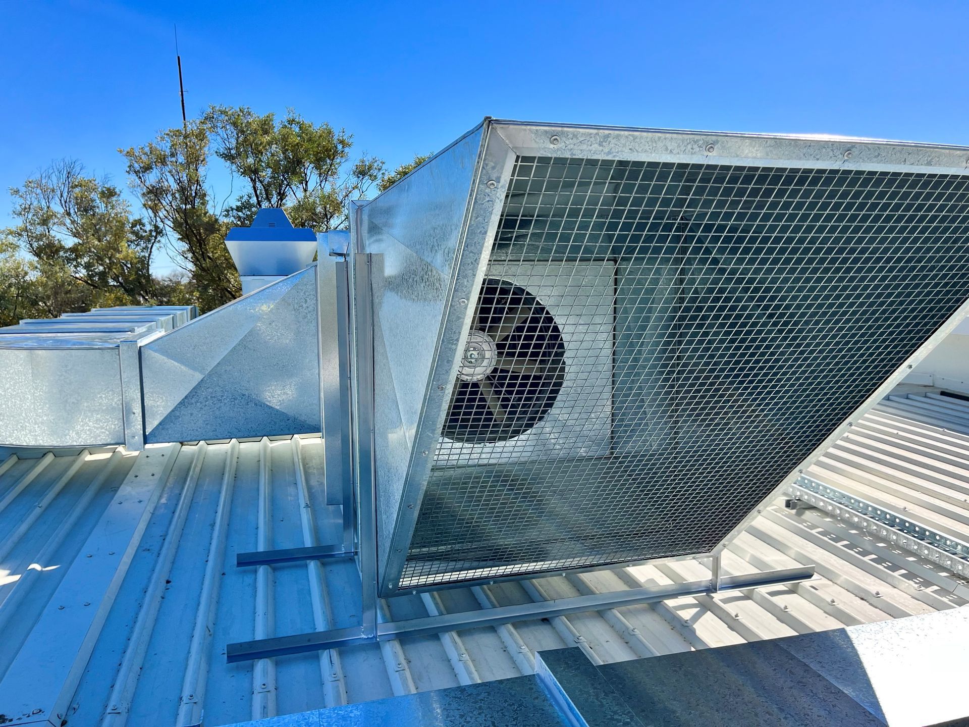 Stainless Steel Commercial Kitchen Exhaust Hood With Ductwork — Townsville Stainless Steel in Garbutt, QLD
