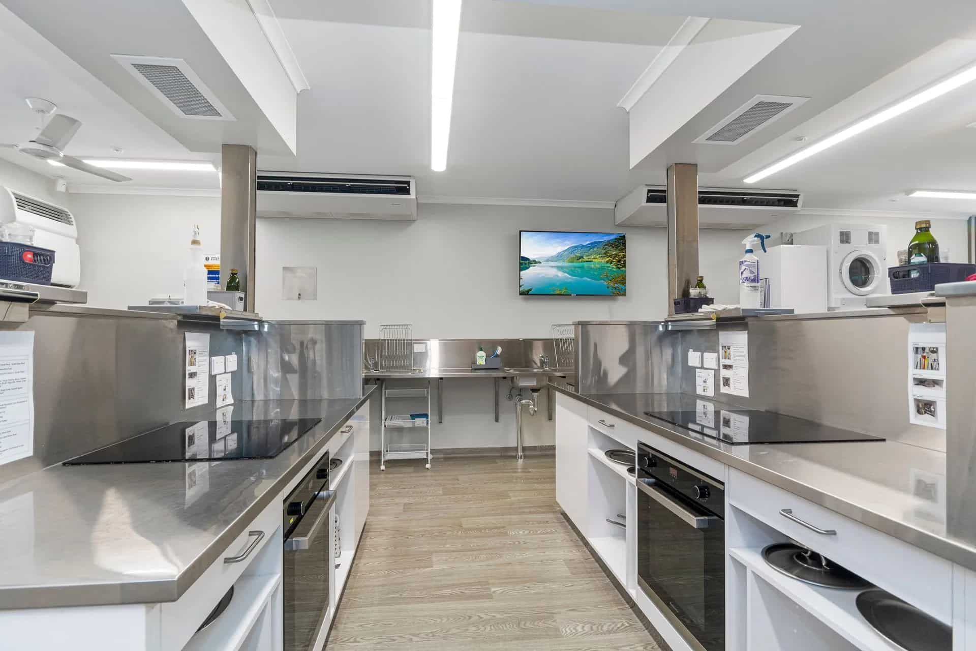 Kitchen Showroom With Stainless Steel Countertops — Townsville Stainless Steel in Garbutt, QLD