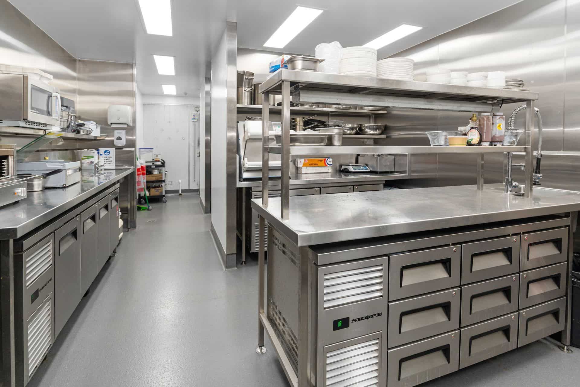Commercial Kitchen Interior With Stainless Steel — Townsville Stainless Steel in Garbutt, QLD