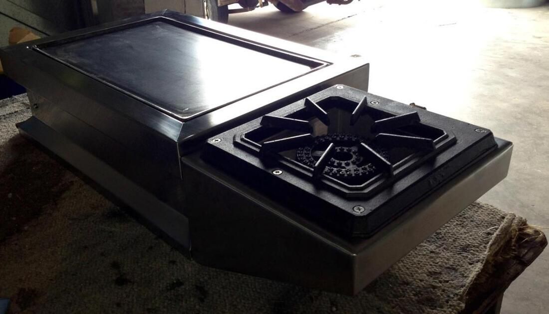 A Stove with A Grill on Top of It — Townsville Stainless Steel in Mackay, QLD