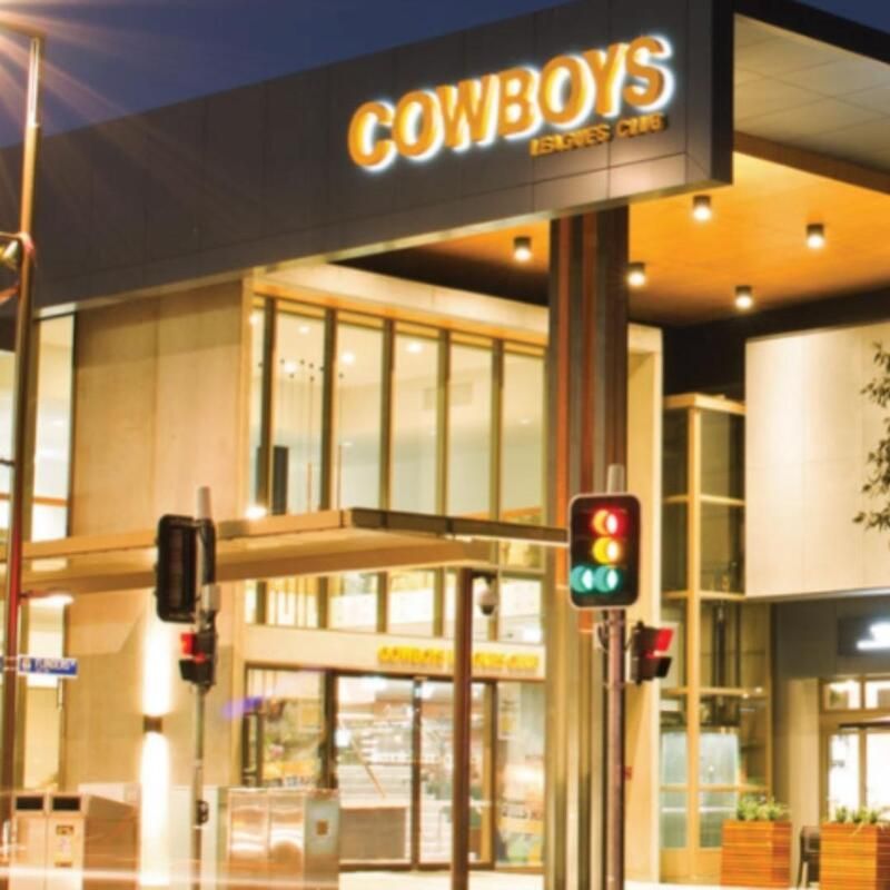 A Building with A Sign that Says Cowboys on It — Townsville Stainless Steel in Garbutt, QLD