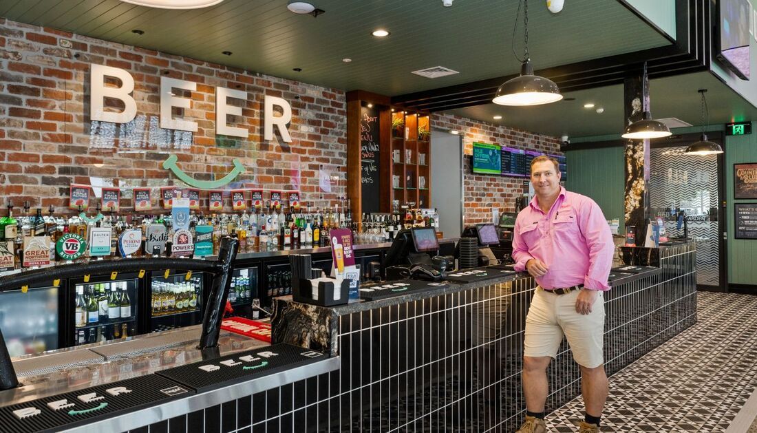 Sports Bar with A Man — Townsville Stainless Steel in Garbutt, QLD