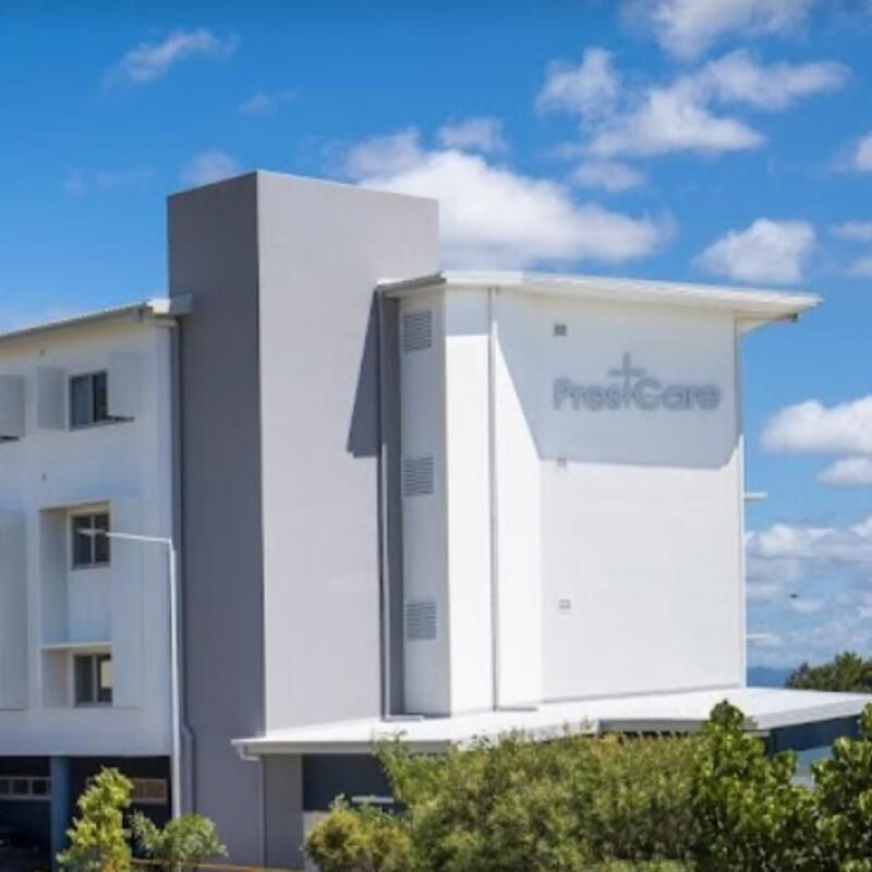 A Large White Building with The Word Prescare on It — Townsville Stainless Steel in Garbutt, QLD
