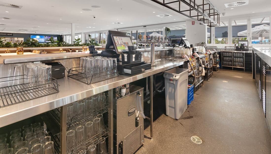 Kitchen Steel Table with Glasses — Townsville Stainless Steel in Garbutt, QLD