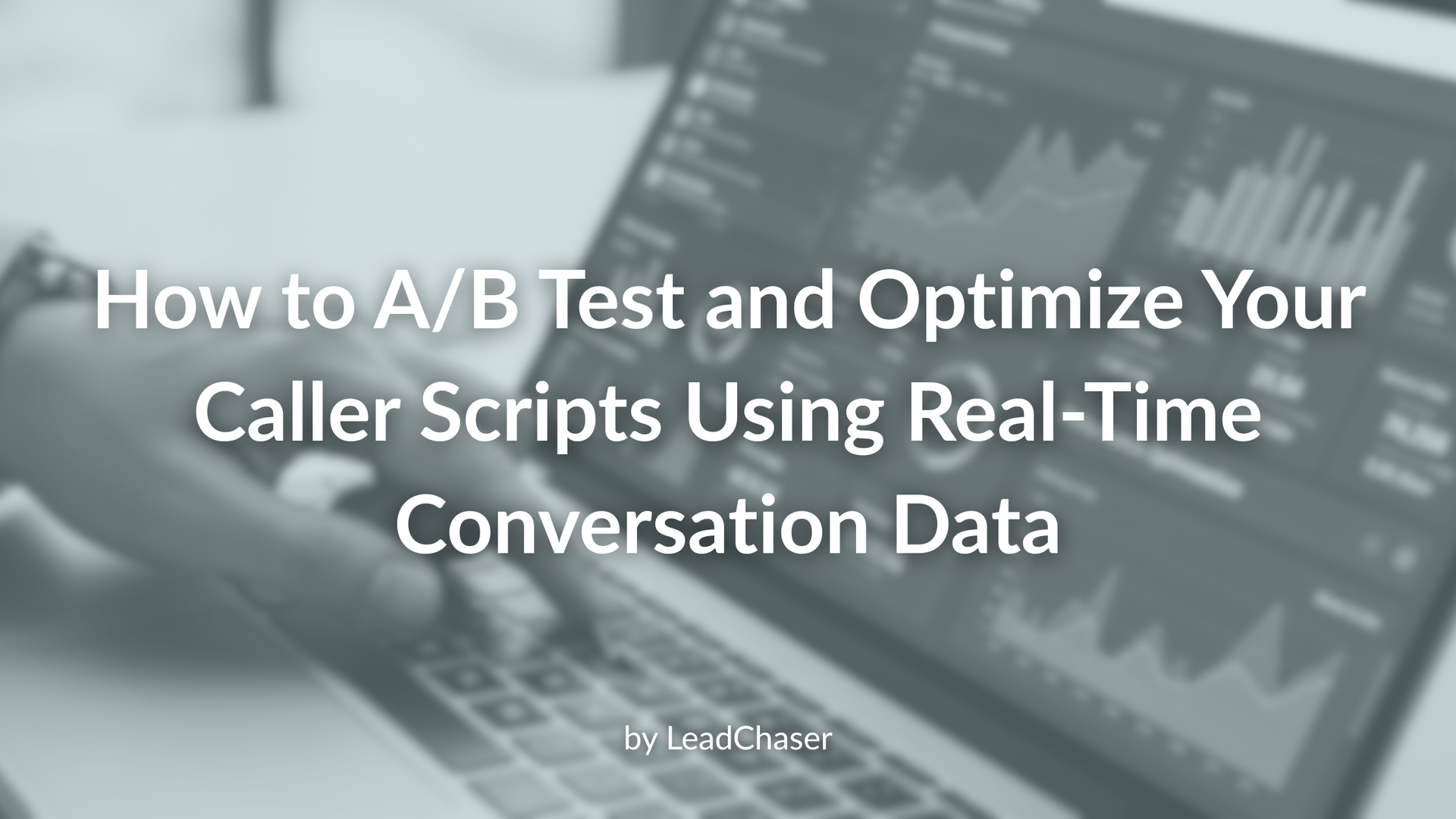 Person typing on laptop showing data, text overlay: 
