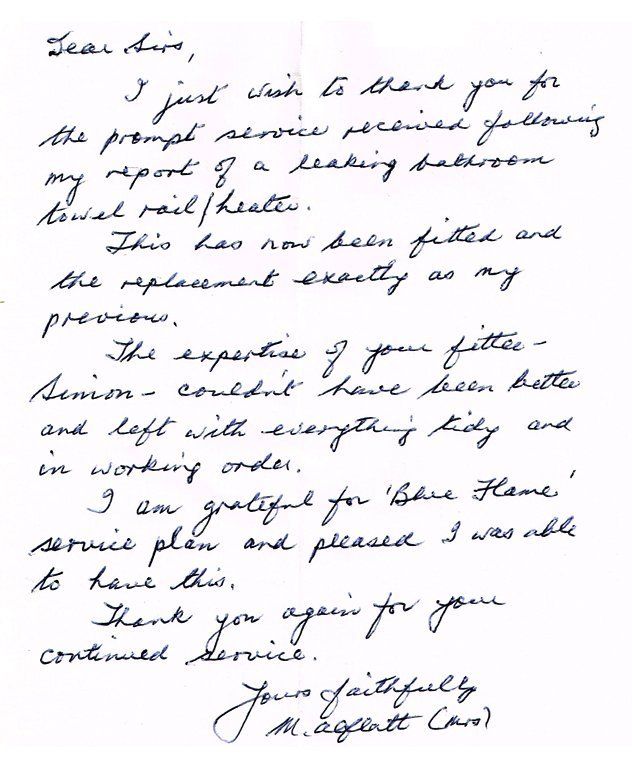 positive testimonial