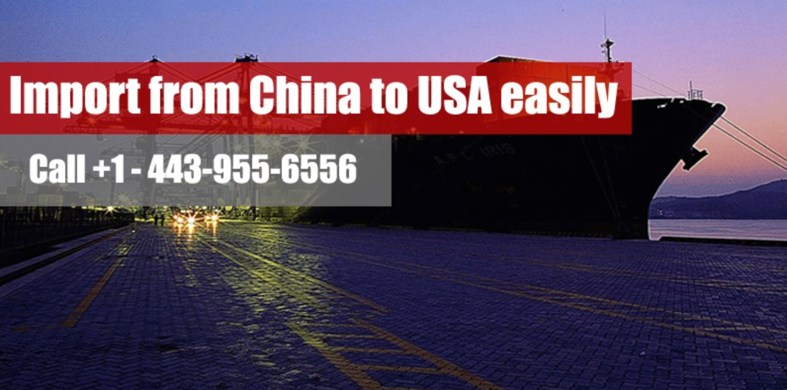 An advertisement for import from china to usa easily