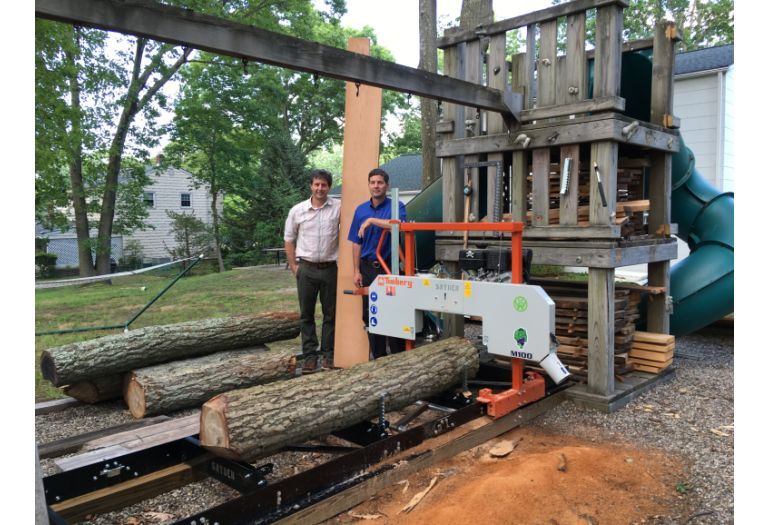 Bob and Ken Snyder with their M100 portable sawmill