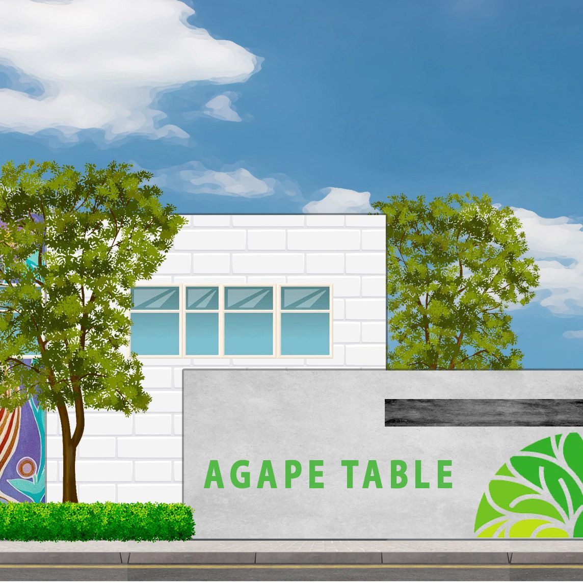 An artist's rendering of a new home for Agape Table.