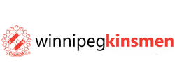 Logo of Winnipeg Kinsmen: red and white emblem and text, 