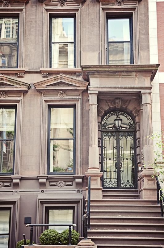 Brown apartment building