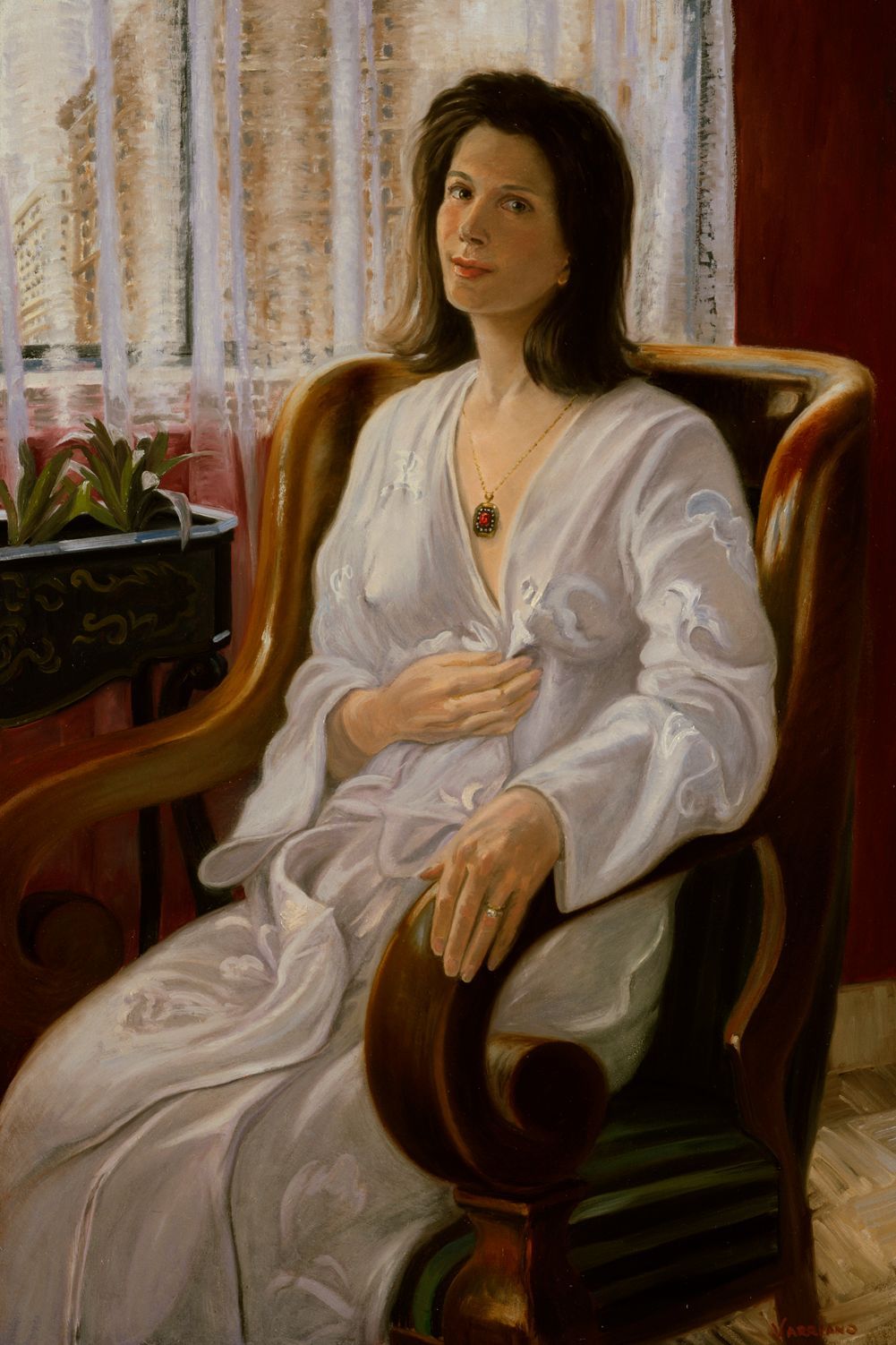 By The Window | Figurative Oil Painting by John Varriano