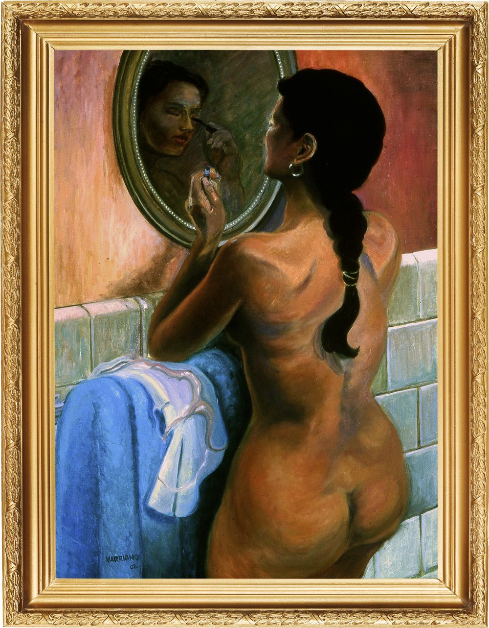 Girl In The Mirror | In Gold Frame