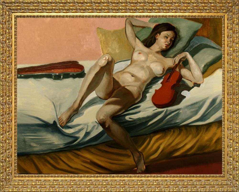Reclining Nude | In Gold Frame