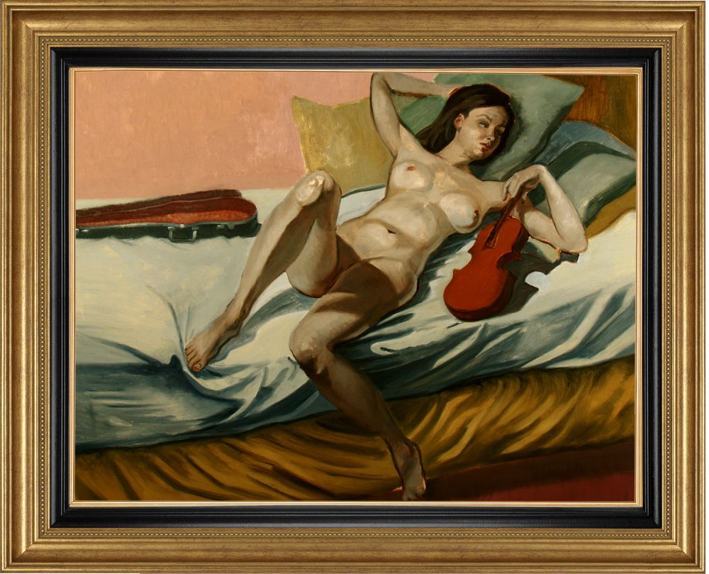 Reclining Nude | In Gold & Black Frame