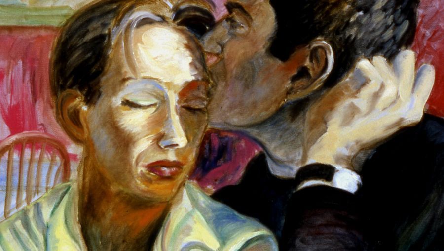 The Kiss  | Figurative Oil Painting on Canvas