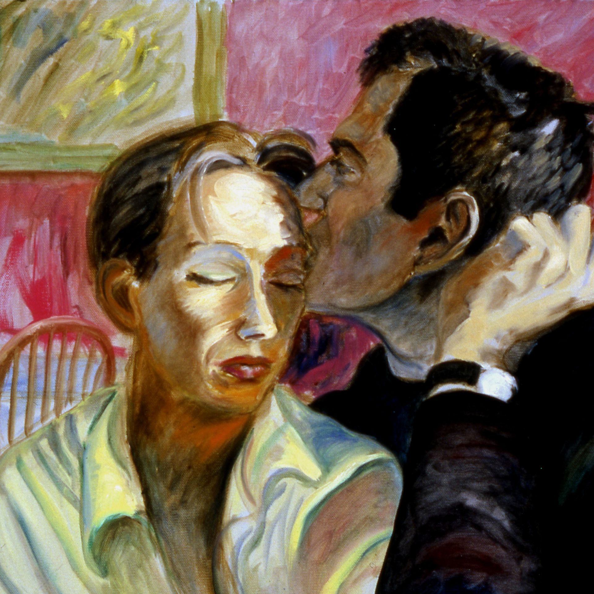 The Kiss | Figurative Oil Painting on Canvas