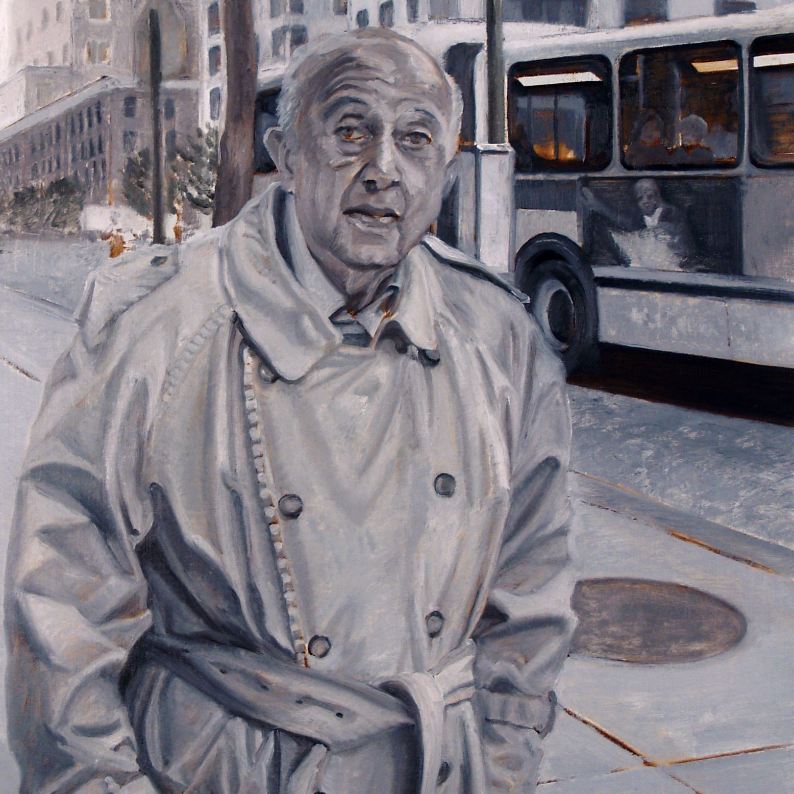 Trench Coat | Figurative Oil Painting by John Varriano