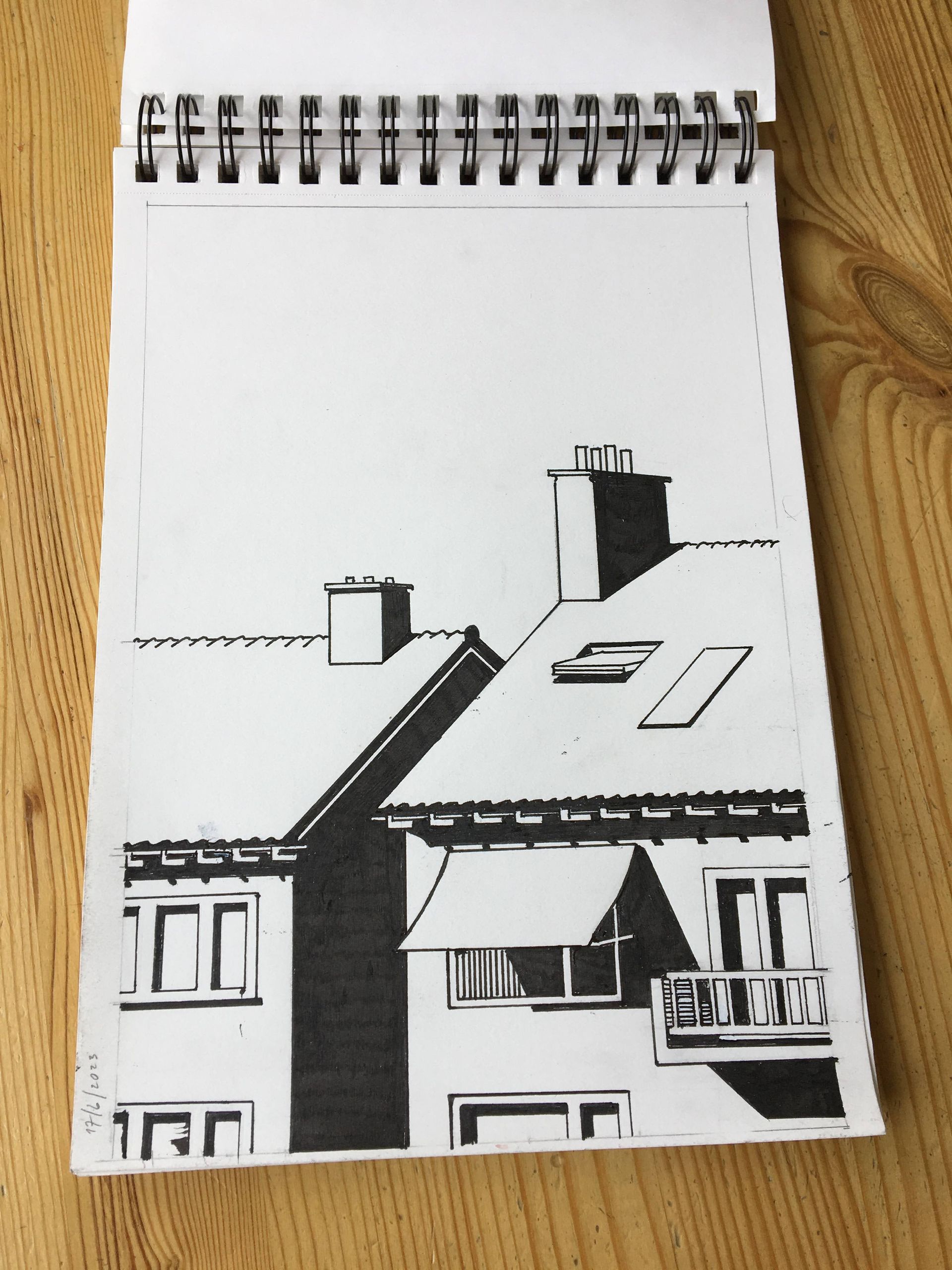 Uitgewerkte tekening.