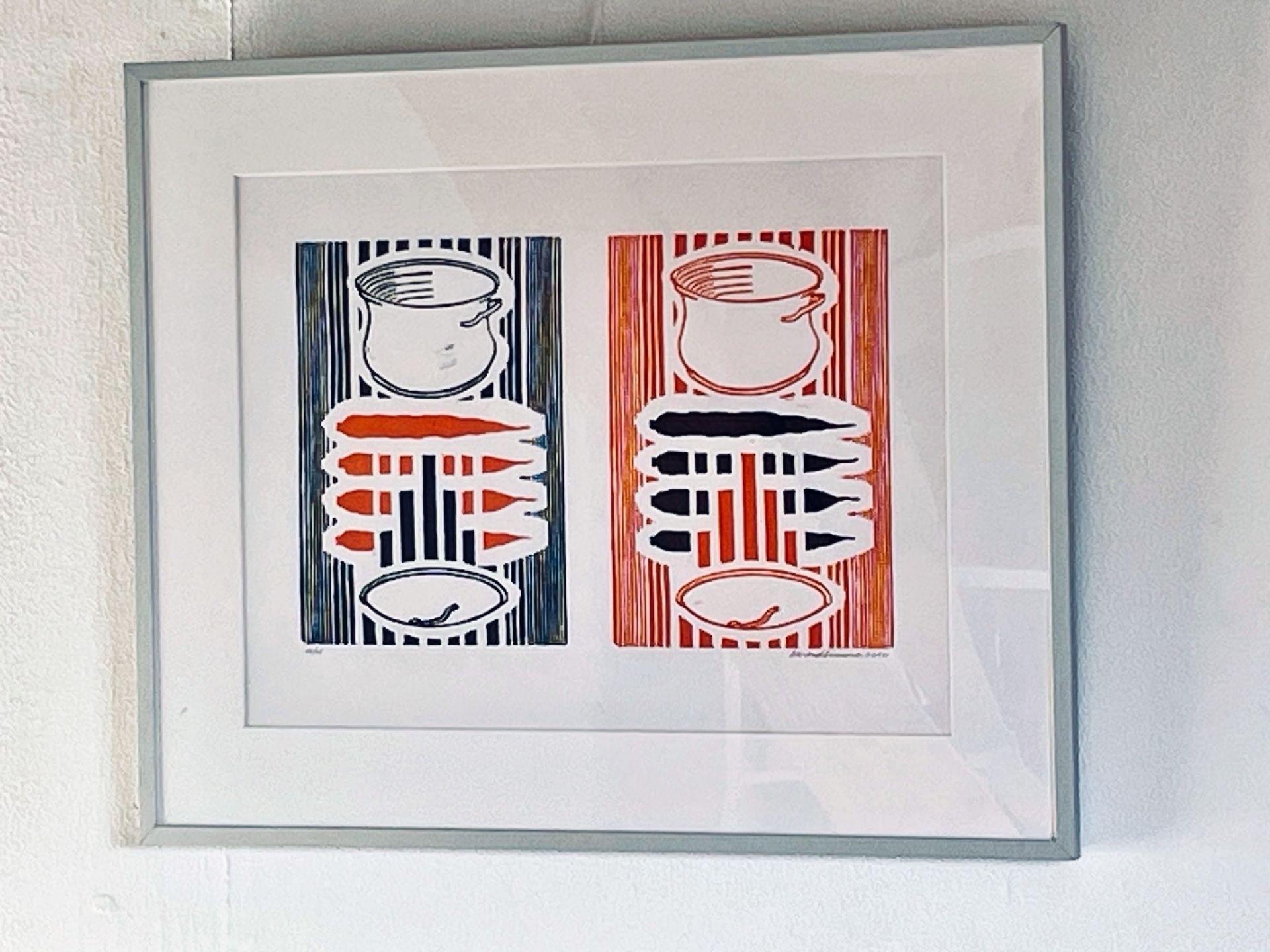 Ingelijst en opgehangen.