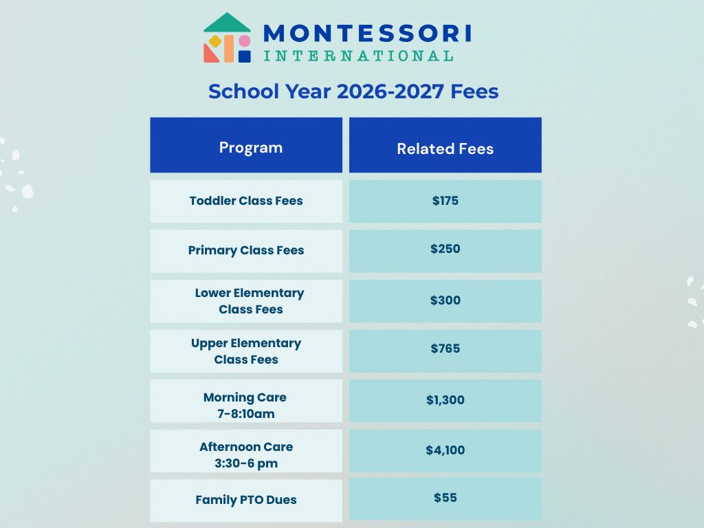 School year 2026-2027 fees