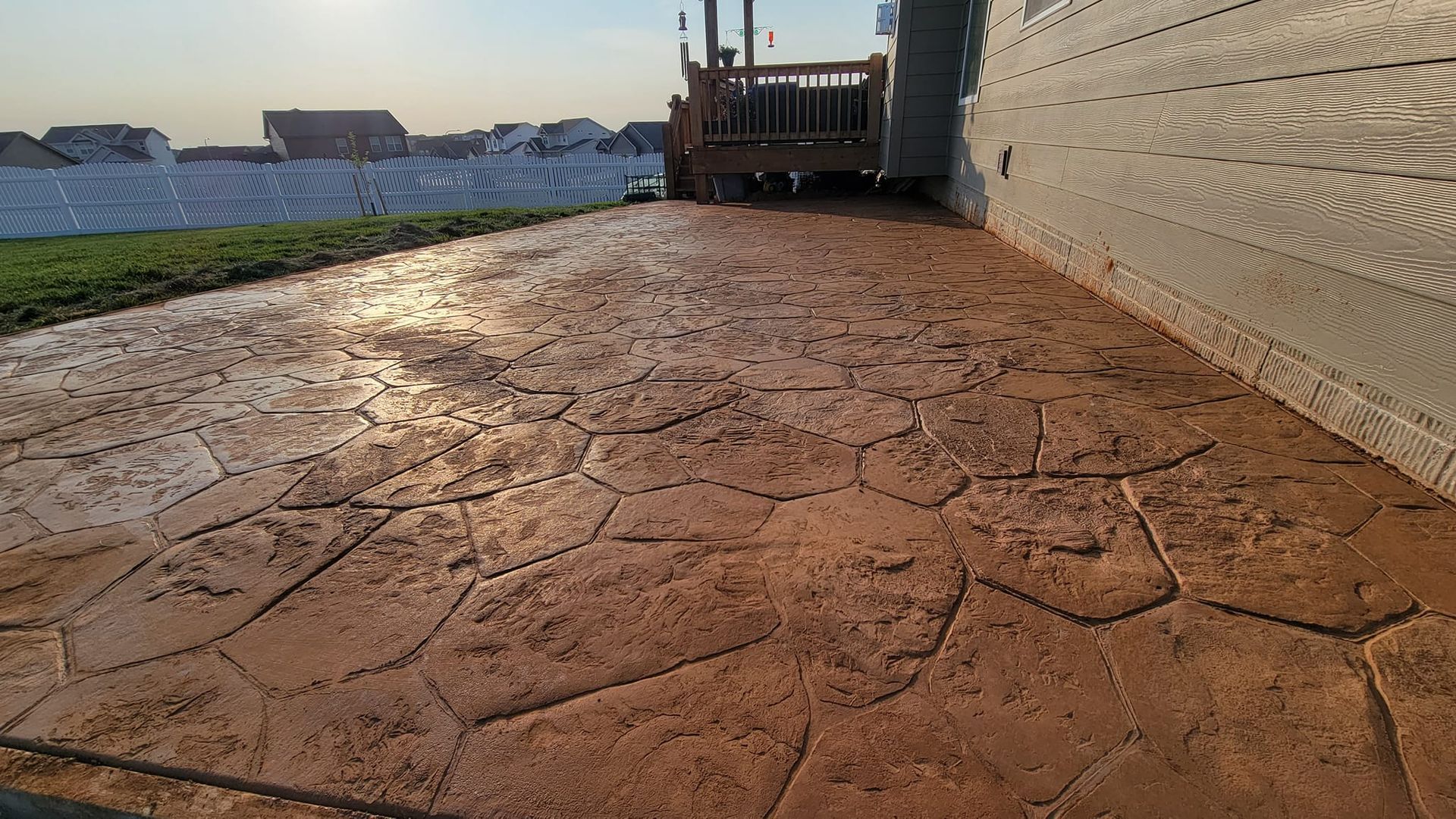 Patio Concrete - Stained and Stamped