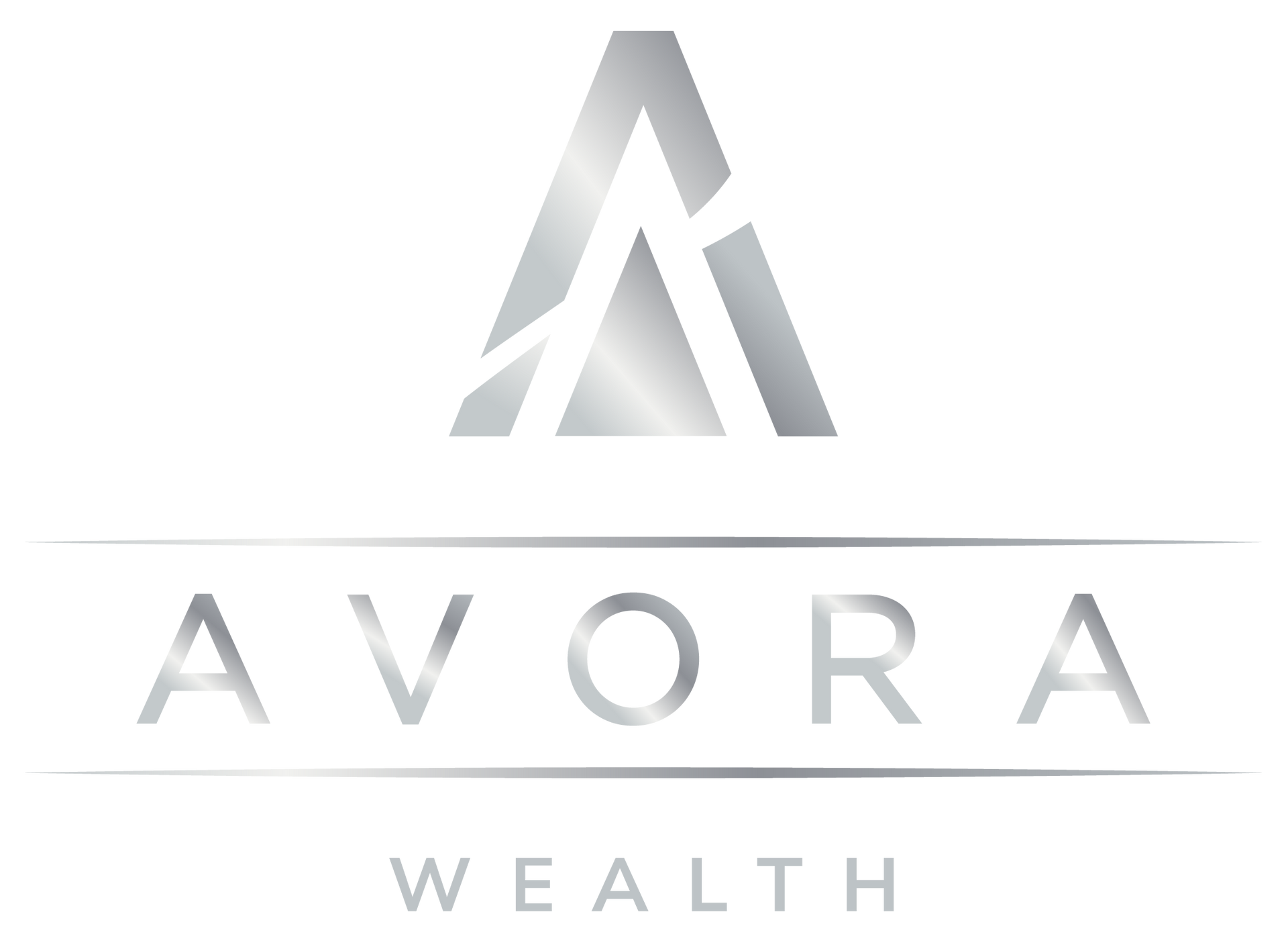 Silver logo: stylized