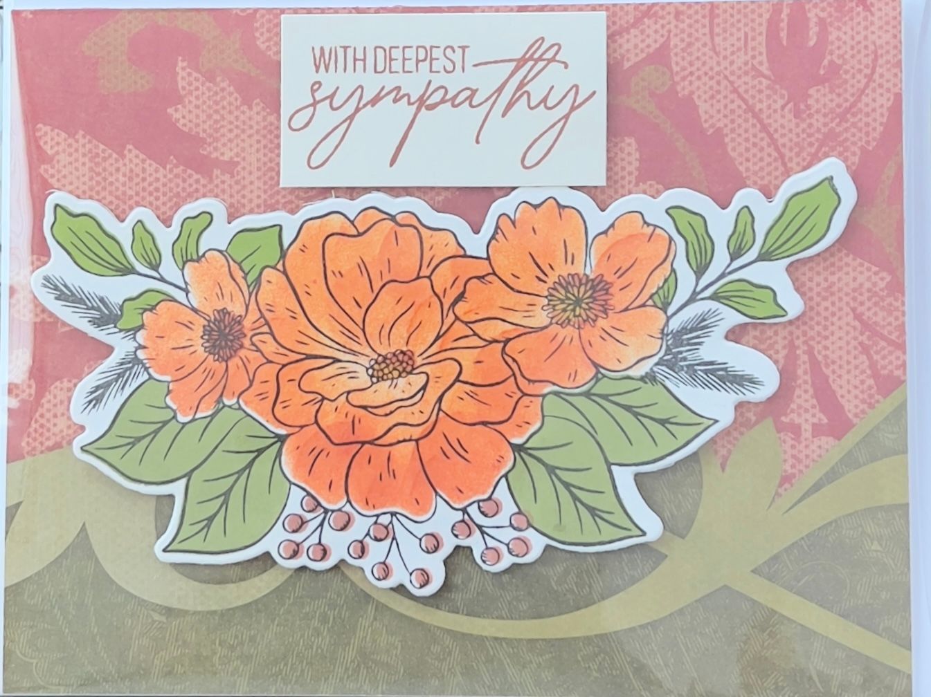 Card With Deepest Sympathy Text - Mechanicville, NY - Crop ‘til Dawn Chicks Handmade Cards & Crafts