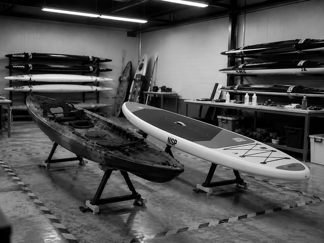 Kayak and SUP repairs in progress