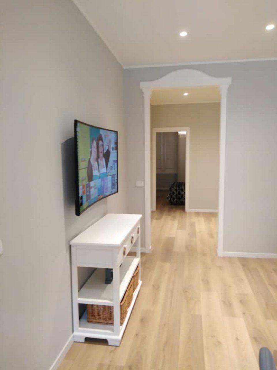 casa moderna con parquet