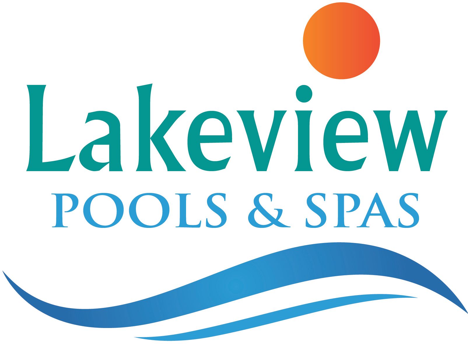 Blue wave-like design with three curved lines.