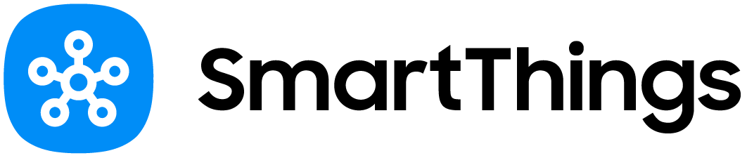 The SmartThings logo, featuring a blue square with rounded corners containing a white interconnected node icon.