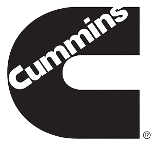 The Cummins logo: a black letter 