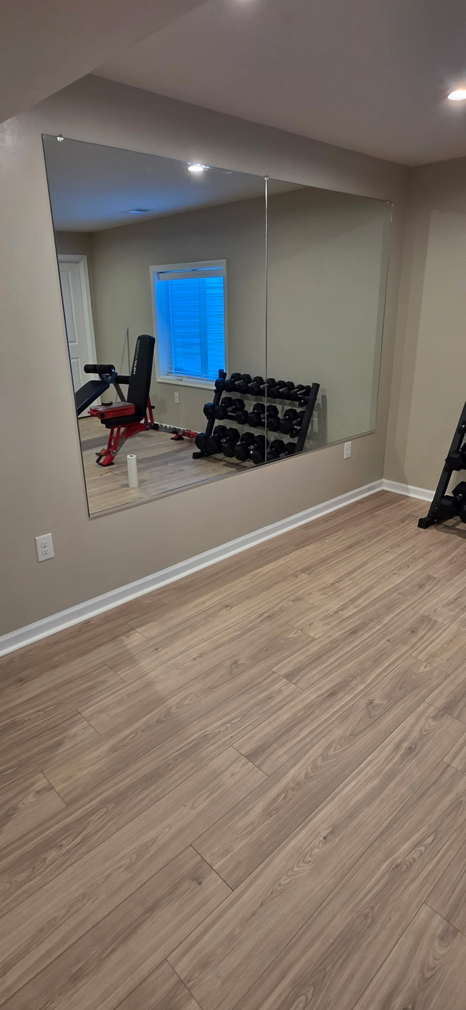 Home Gym Mirror Installation