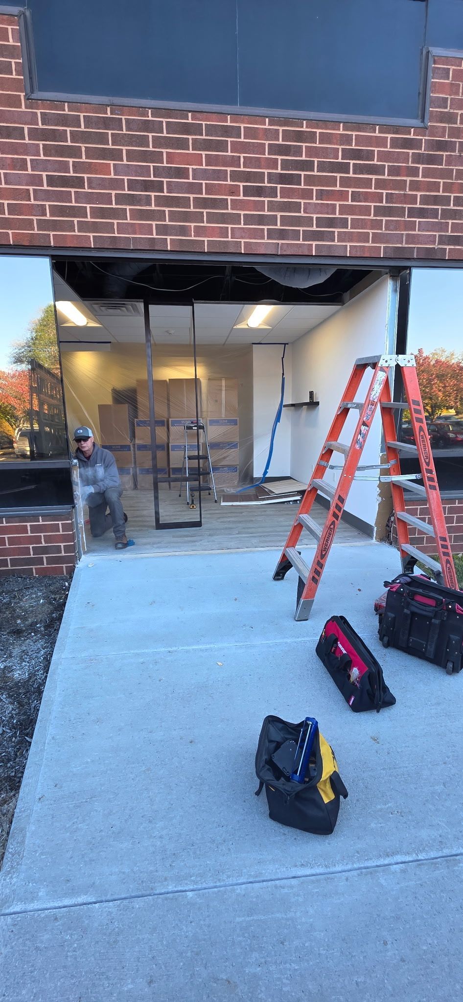 Store Front Glass Door Installation