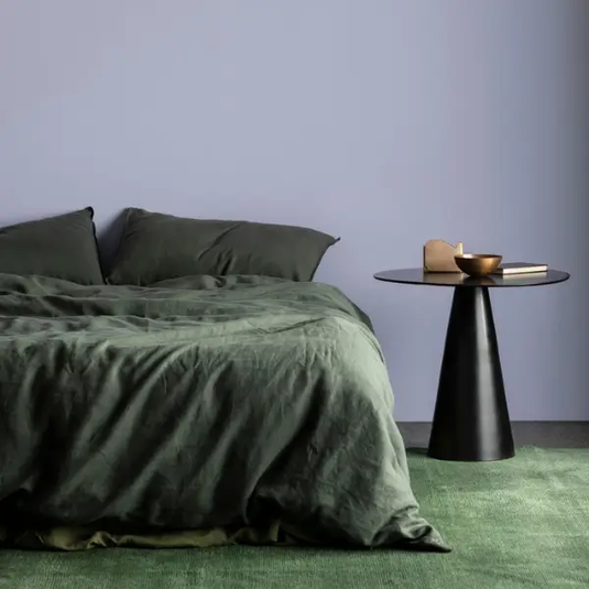Green Bed Linens With Matching Pillows on a Bed — GV painting in Shepparton, VIC