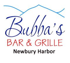 A logo for bubba 's bar and grille in newbury harbor