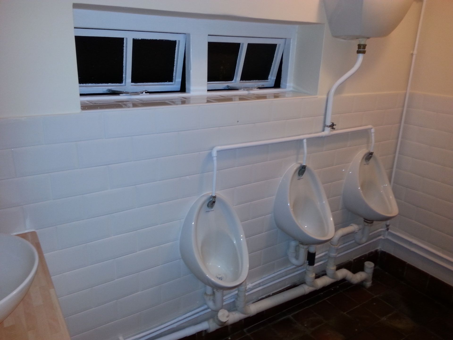 Toilet and urinal installation