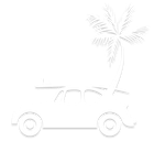 splash car wash -  vw car, palm tree, and surfboard icon