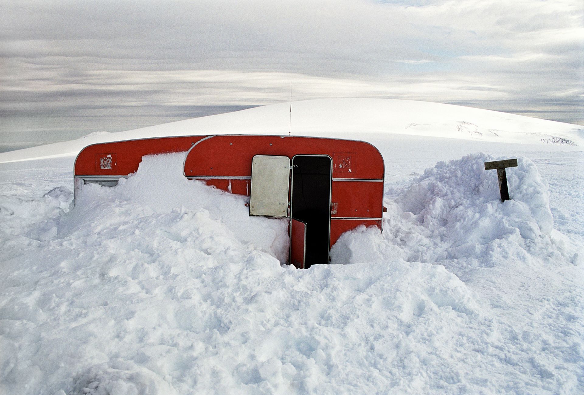 RV buried in snow