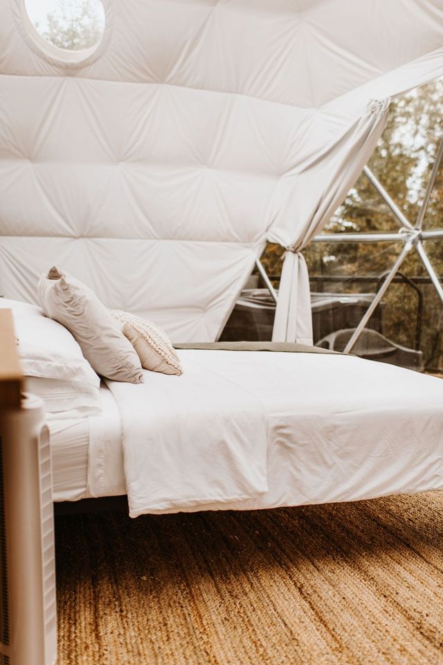 Luxury Geodesic Domes Rentals near Meaford Ontario Back Forty Glamping