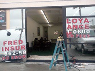 Store Front window and Store front Door Repairs by Fast glass of Long Beach Ca