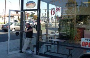 Glass Door Replacement in a Cafe - Glass Replacement in Long Beach, CA Glass Repair by Fast Glass of  Long Beach