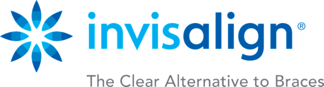 a logo for invisalign the clear alternative to braces