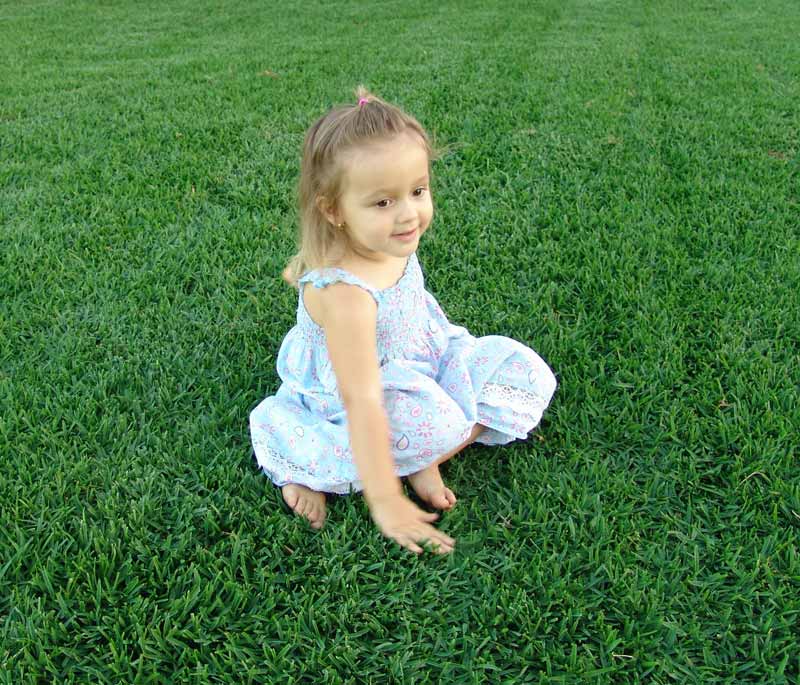 child on grass