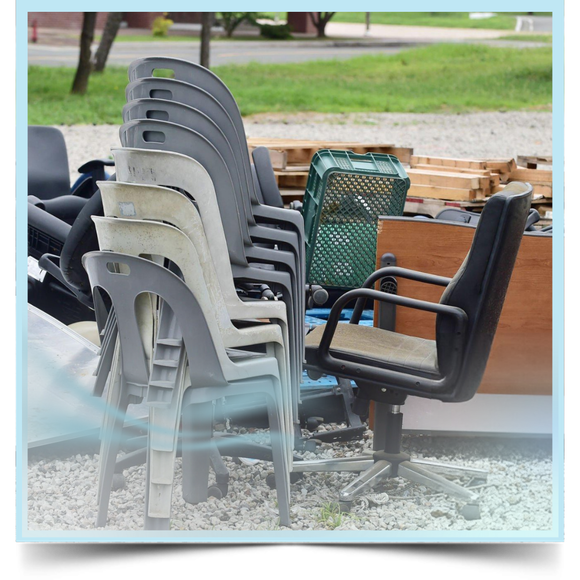 Garbage office chairs
